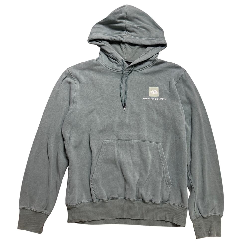 The North Face Men's Teal Hoodie 'Never Stop Exploring' Sweater M Medium Jacket